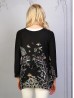 Bird Printed Jersey Knit Fashion Top 